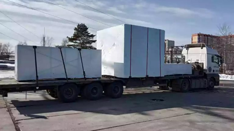 Упаковка крупногабаритных грузов в термоусадочную пленку для перевозки